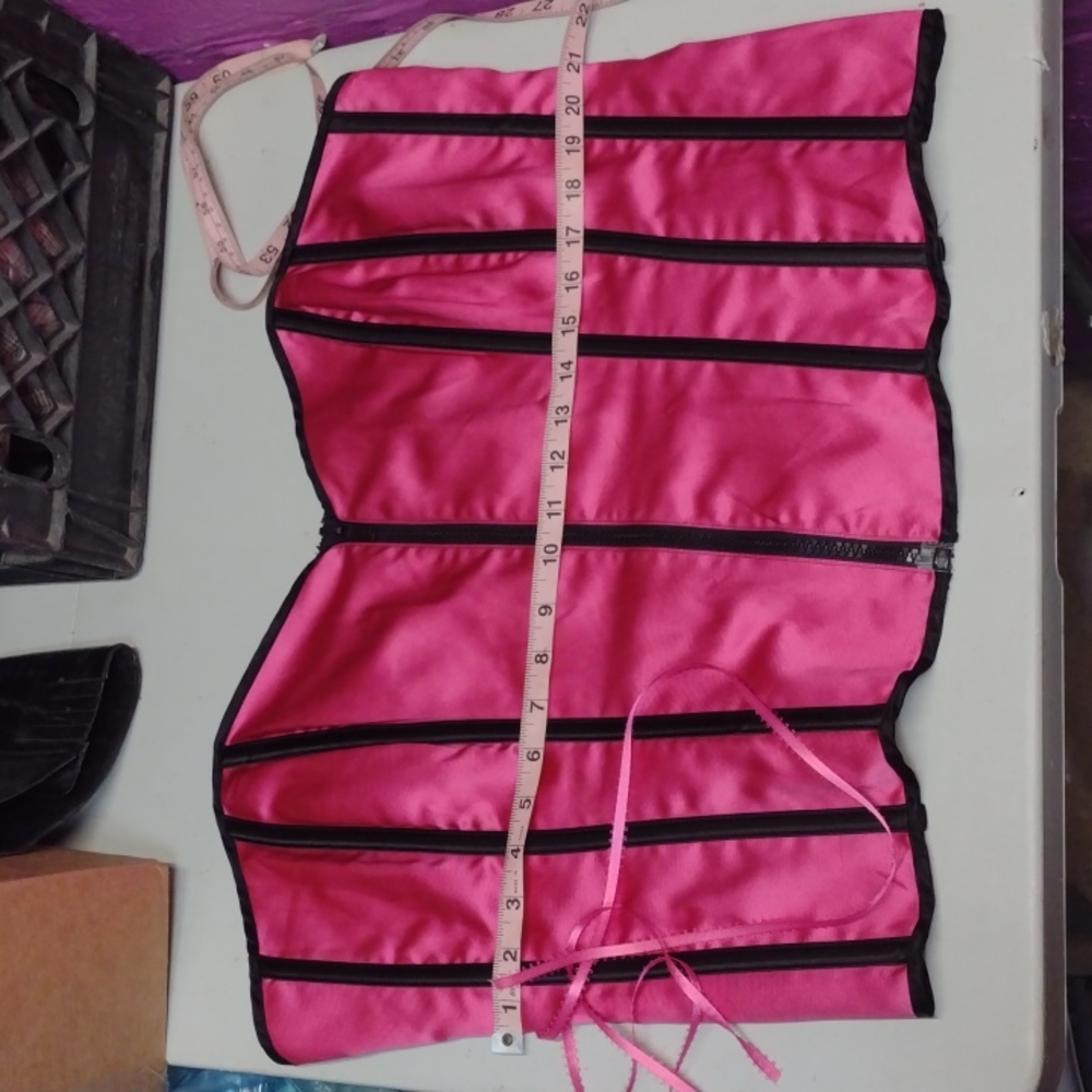 Sexy pink and black corset